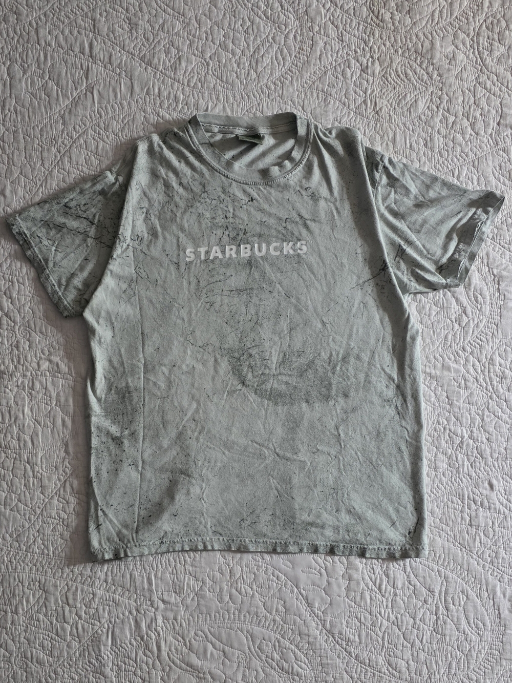 Starbucks Distressed Graphic T-Shirt Gray Men’s